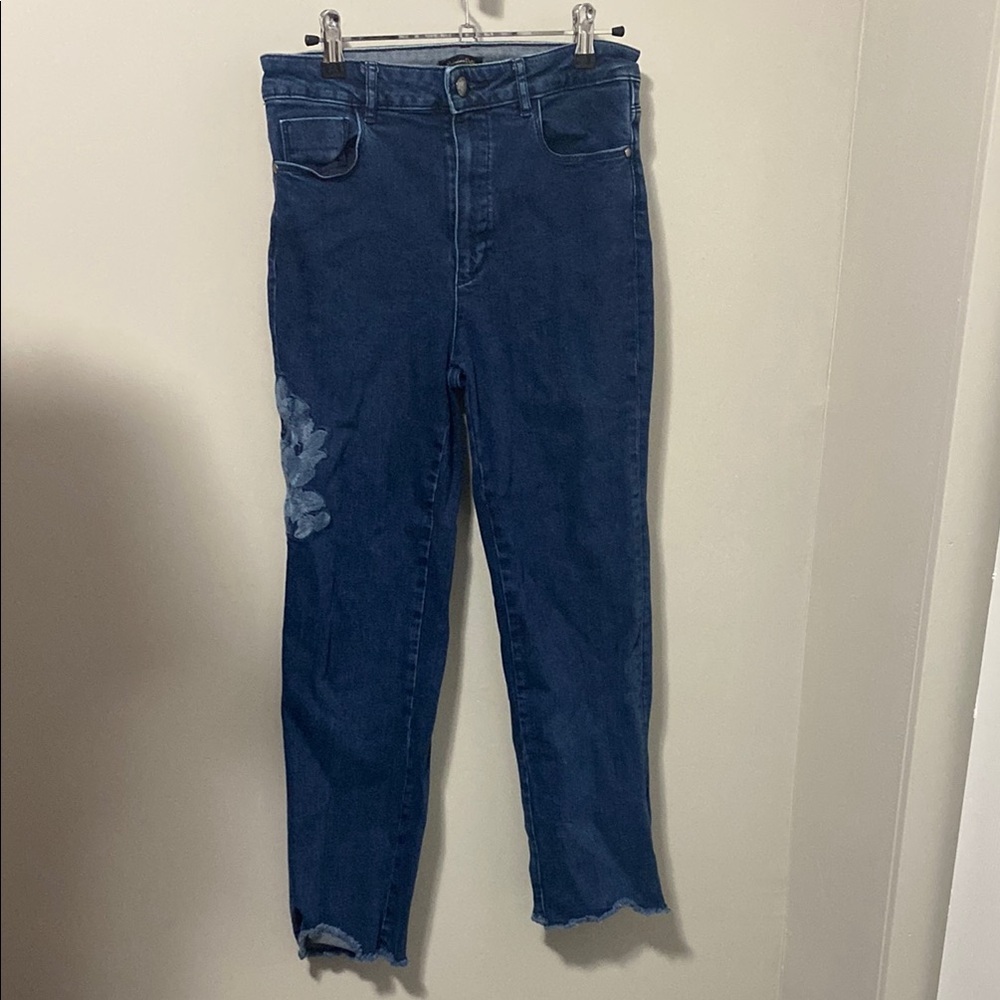 Massimo Dutti Blue Ankle Cropped Jeans